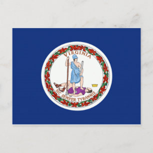 Virginia Flag Postkarte