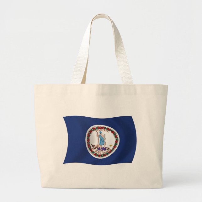 Virginia Flag Tote Bag Jumbo Stoffbeutel (Vorne)