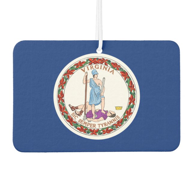 Virginia-Flagge Autolufterfrischer (Vorderseite)