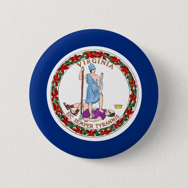 Virginia-Flagge Button (Vorderseite)