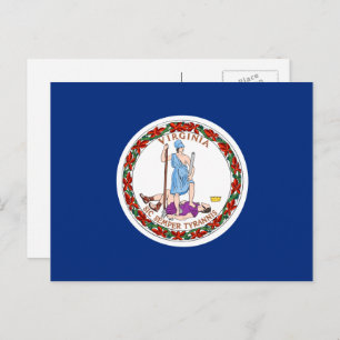 Virginia-Flagge, Flagge Postkarte