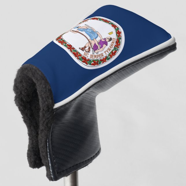 Virginia-Flagge Golf Headcover (3/4 Vorderseite)