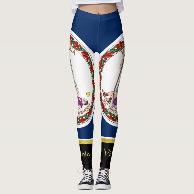 Virginia-Flagge Leggings (Vorderseite)
