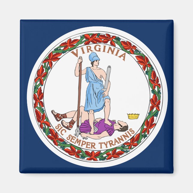 Virginia-Flagge Magnet (Vorne)