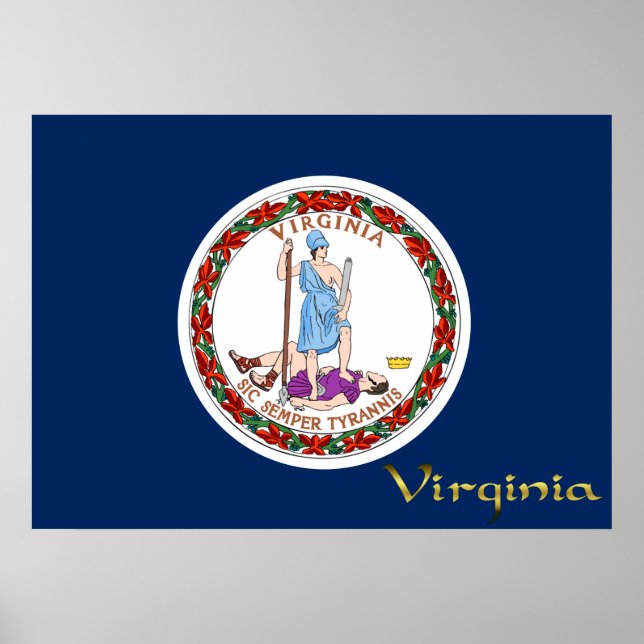 Virginia-Flagge Poster (Vorne)
