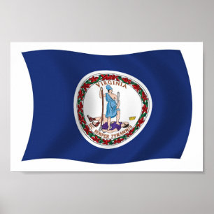 Virginia-Flagge Poster Druck