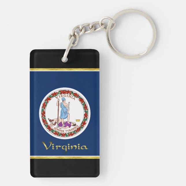Virginia-Flagge Schlüsselanhänger (Rückseite)