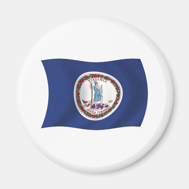 Virginia-Flaggenmagnet Magnet (Vorne)