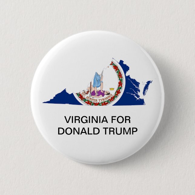Virginia für DONALD TRUMP 2020 Präsidentschaftssch Button (Vorderseite)