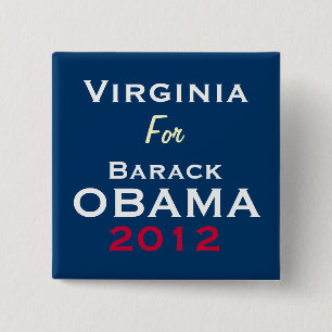 VIRGINIA für Kampagnen-Knopf OBAMA 2012 Button