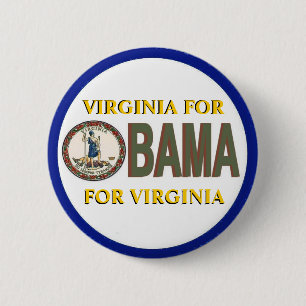 VIRGINIA FÜR OBAMA-Knopf Button