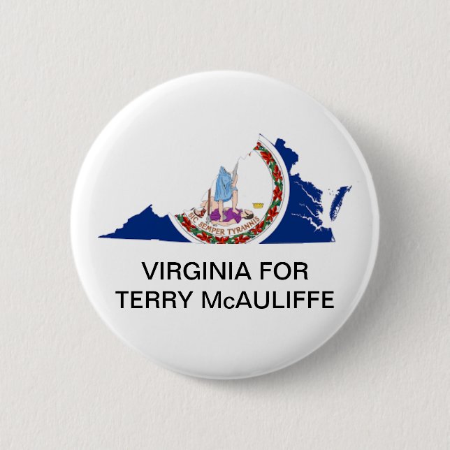 Virginia für TERRY McAULIFFE GOVERNOR Button (Vorderseite)