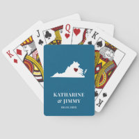 Virginia Gastgeschenk Hochzeit Deck of Cards, Staa