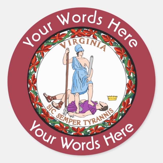 Virginia Great Siegel Custom Sticker (Vorderseite)