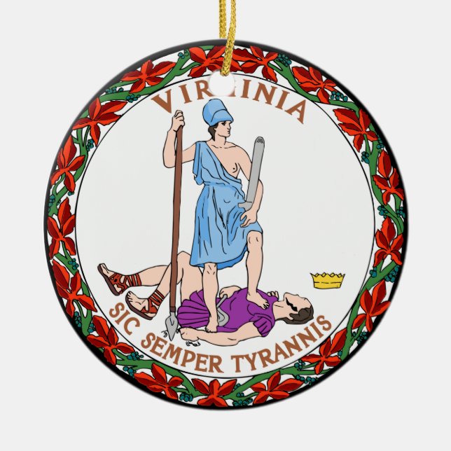Virginia Great Siegel Keramik Ornament (Vorne)