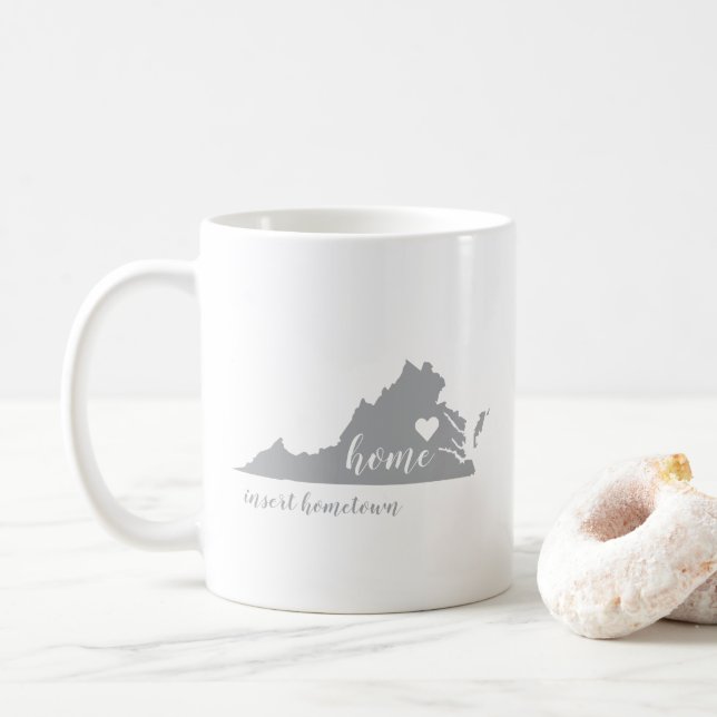 Virginia Heimat Tasse mit Personalisierung (Mit Donut)