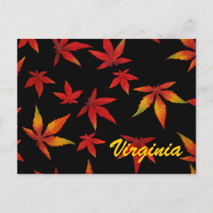 Virginia Herbstlaub Postkarte