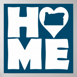 Virginia Home Heart State Poster Schild