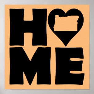 Virginia Home Heart State Poster Schild
