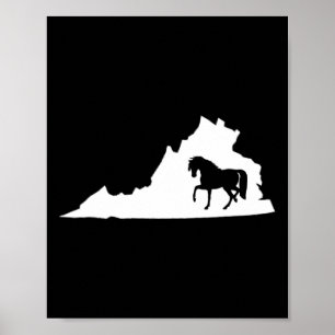 Virginia Horse Karte Reiten Reiten Poster