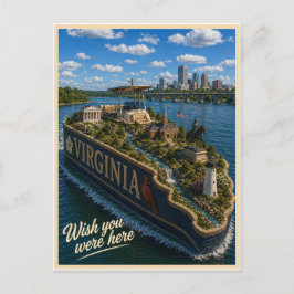 Virginia | Ich wünschte, du wärst hier | State-Ser Postkarte