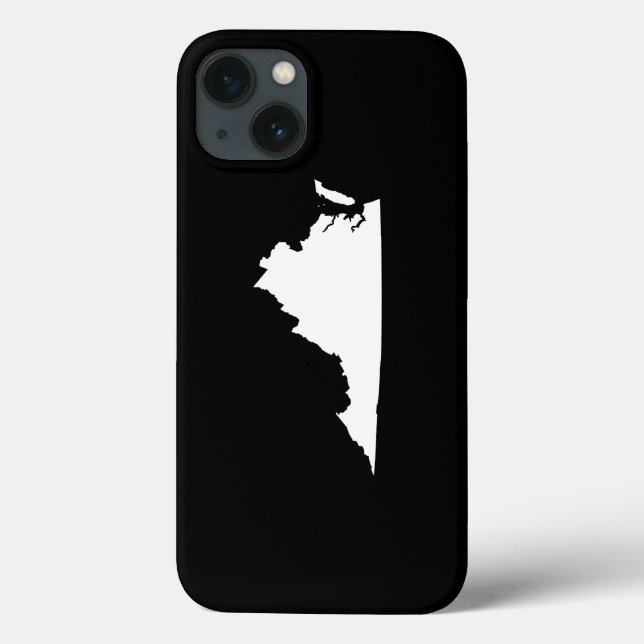 Virginia in Weiß und Schwarz Case-Mate iPhone Hülle (Rückseite)