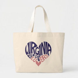 Virginia is for lovers Heart Jumbo Stoffbeutel