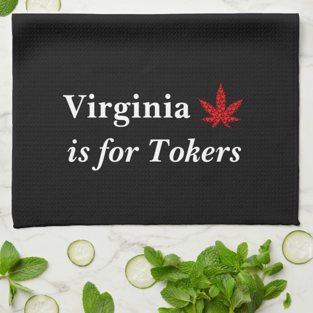 Virginia ist für Tokers Weed Personalisiert Geschirrtuch (Gefaltet)