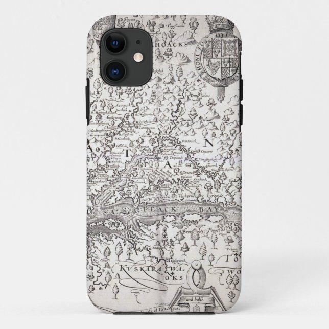 Virginia-Karte, 1612 Case-Mate iPhone Hülle (Rückseite)