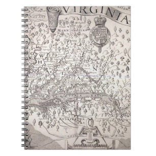 Virginia-Karte, 1612 Notizblock