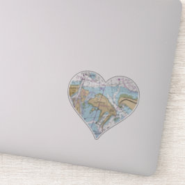 Virginia Key Florida Chart Aufkleber