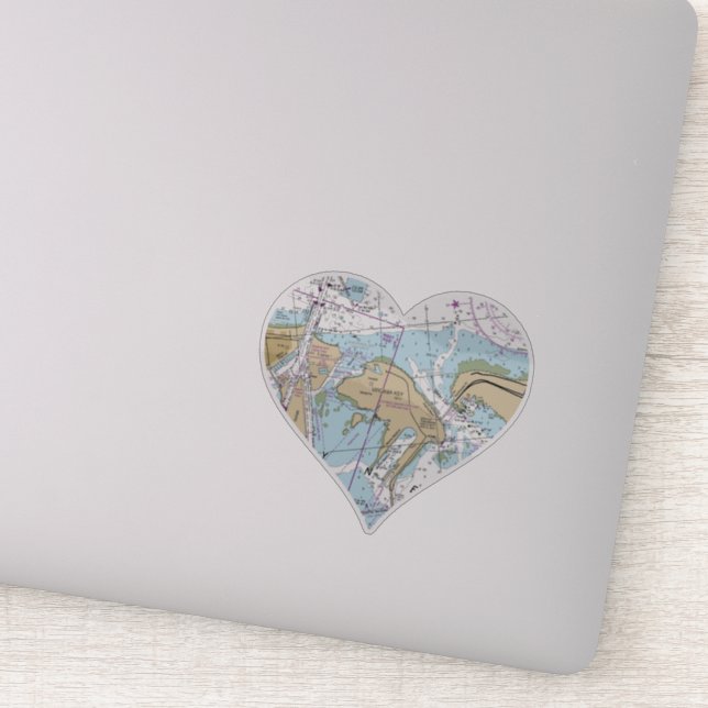 Virginia Key Florida Chart Aufkleber (Detail)