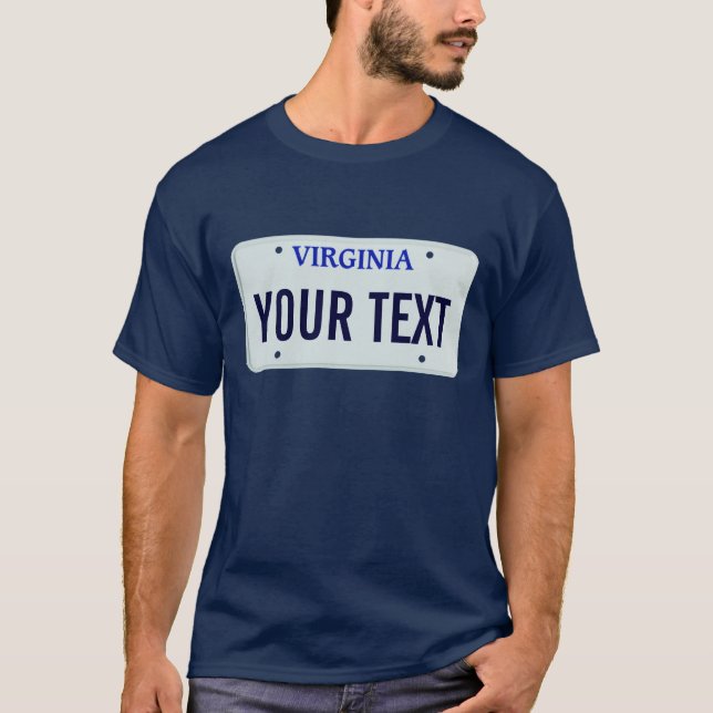 Virginia-Kfz-Kennzeichen T-Shirt (Vorderseite)
