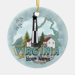 Virginia Leuchtturm-Ornament Keramik Ornament