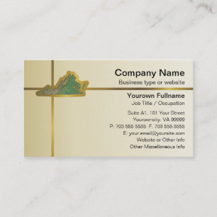 Virginia Map Business Card Visitenkarte