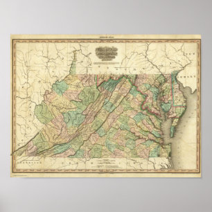 Virginia, Maryland and Delaware Poster
