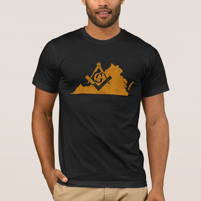 Virginia Masons Grand Lodge Af&am Freemason Vater T-Shirt (Vorderseite)