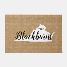 Virginia Monogram Staat Doormat Fußmatte