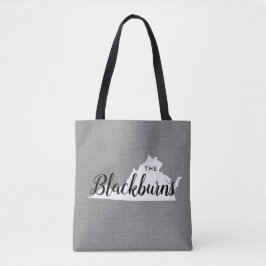 Virginia Monogram Staat Tote Bag