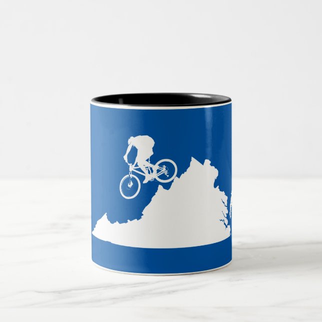 Virginia Mountain Biking Zweifarbige Tasse (Mittel)