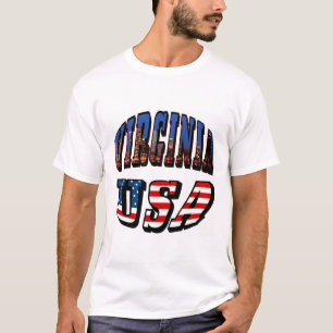 Virginia Picture und USA Text T-Shirt