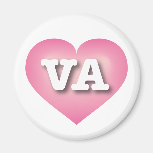Virginia Pink Fade Heart - I Liebe VA Magnet (Vorne)