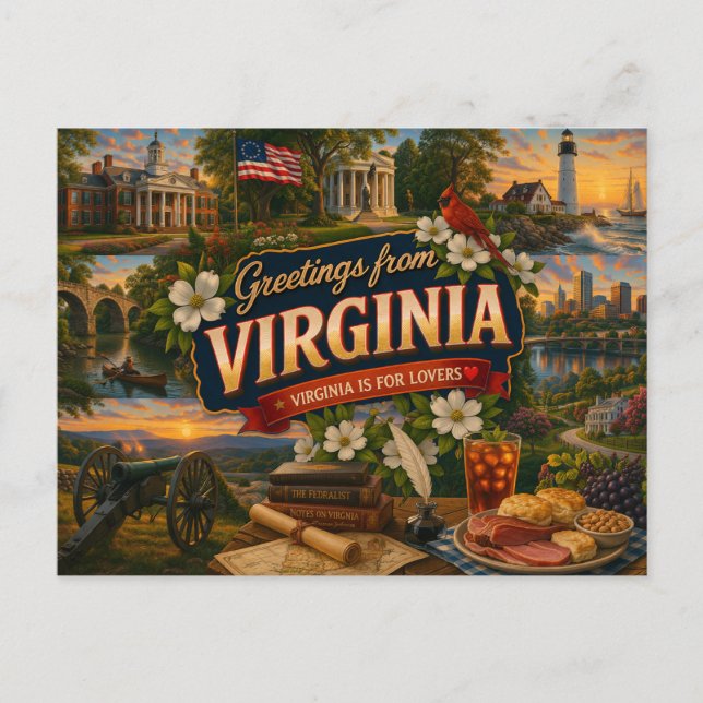 Virginia-Postkarte Postkarte (Vorderseite)