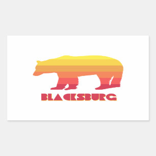 Virginia Rainbow Bear Rechteckiger Aufkleber