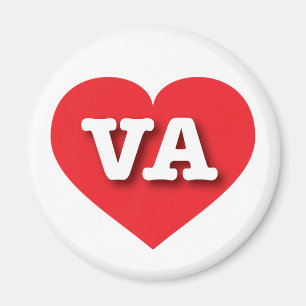 Virginia Red Heart - I Liebe VA Magnet