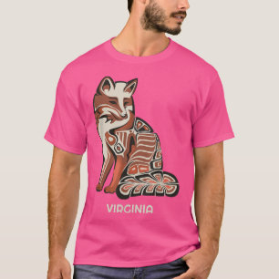 Virginia Red Tribal of Native American Artwork Sty T-Shirt