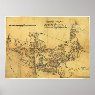 Virginia Road Zivile Kriegskarte Poster