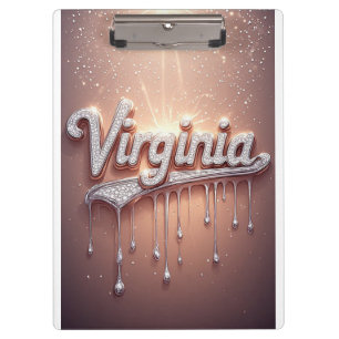 🌸Virginia Rose Gold tropfendes Metallic für Notiz Klemmbrett