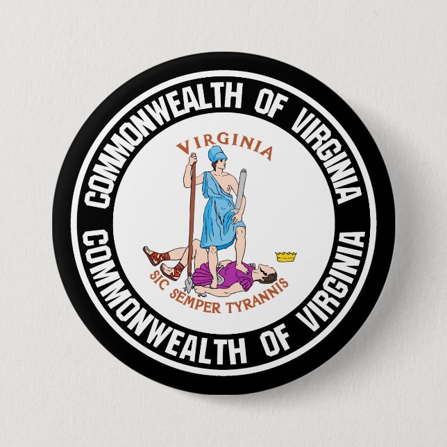 Virginia Round Emblem Button (Vorderseite)