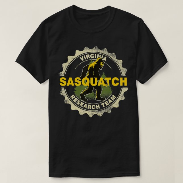 Virginia Sasquatch Research Team Bigfoot Glauver T-Shirt (Design vorne)